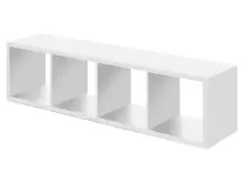 Raumteilerregal >Mareen< in Weiß - 38x141x33cm (BxHxT)