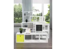 Raumteilerregal >Mareen< in Weiß - 38x141x33cm (BxHxT)