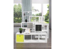 Raumteilerregal >Mareen< in Weiß - 38x141x33cm (BxHxT)