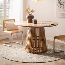 Esstisch >WL7.313< in Akazie, Massivholz - 77x120cm (HxD)