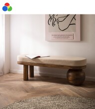 Sitzbank >WL7.315< Mango Massivholz, beige oder...