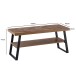 Couchtisch >WL7.316< in Eiche Dekor Fischgrät - 100x41x40 (BxHxT)