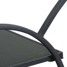 Servierwagen >WL7.337< in Schwarz, Metall / Glas - 45x83x46cm (BxHxT)