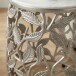 Beistelltisch >WL7.343< in Silber, Marmor & Aluminium - 46x40cm (HxD)