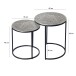 Satztisch >WL7.347< (2-teilig) in Silber, Aluminium / Metall - 48x40cm (HxD)