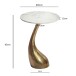 Beistelltisch >WL7.354< in Gold, Marmor & Aluminium - 63x45cm (HxD)
