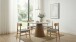 Esstisch >WL7.362< in Marmor-Optik / Walnuss Dekor - 75x120 (HxD)