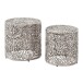 Satztisch >WL7.369< (2-teilig) in Silber, Aluminium - 42x41cm (HxD)
