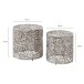 Satztisch >WL7.369< (2-teilig) in Silber, Aluminium - 42x41cm (HxD)