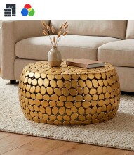 Couchtisch oder Beistelltisch  >WL7.366< in Gold...