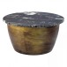 Couchtisch >WL7.374< in schwarz / gold, Marmor & Metall - 34x60cm (HxD)