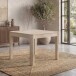Esstisch >WL7.378< in Mango Weiß, Massivholz - 80x76x80cm (BxHxT)