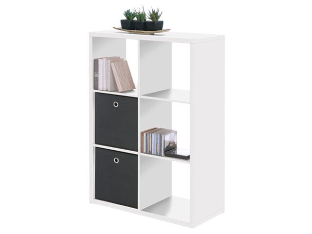 Regal >Mareen< in Weiß - 73x107x33cm (BxHxT)