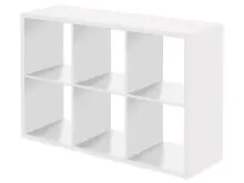 Regal >Mareen< in Weiß - 73x107x33cm (BxHxT)