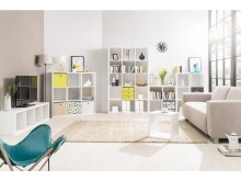 Regal >Mareen< in Weiß - 73x107x33cm (BxHxT)