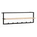 Garderobenleiste >WL7.406< in Akazie / schwarz - 100x32x25 (BxHxT)
