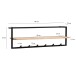 Garderobenleiste >WL7.406< in Akazie / schwarz - 100x32x25 (BxHxT)