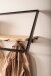 Garderobenleiste >WL7.407< in Akazie / schwarz - 100x40x33 (BxHxT)