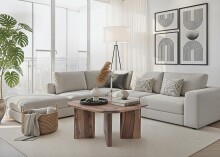 Couchtisch >WL7.413< in Sheesham, Massivholz - 60x45x60cm (BxHxT)