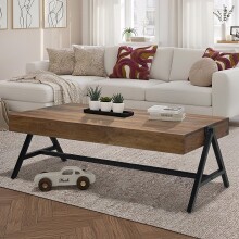 Couchtisch >WL7.414< in Sheesham / schwarz -...