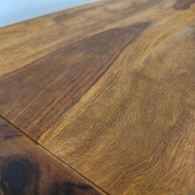 Couchtisch >WL7.415< in Sheesham / schwarz - 100x40x45 (LxBxH)