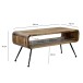 Couchtisch >WL7.415< in Sheesham / schwarz - 100x40x45 (LxBxH)
