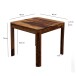 Esstisch >WL7.416< in Sheesham, Massivholz - 80x76x80cm (BxHxT)
