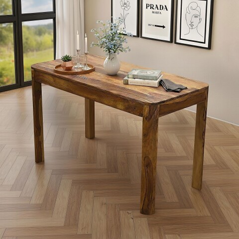 Esstisch >WL7.417< in Sheesham, Massivholz - 120x76x60cm (BxHxT)