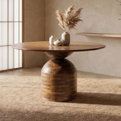 Esstisch >WL7.435< in Mango, Massivholz - 74x120cm (HxD)