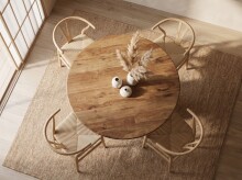 Esstisch >WL7.435< in Mango, Massivholz - 74x120cm (HxD)