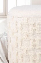 Pouf >WL7.418< mit Stauraum, in Creme, Stoff - 45x40cm (HxD)