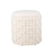 Pouf >WL7.418< mit Stauraum, in Creme, Stoff - 45x40cm (HxD)