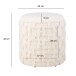 Pouf >WL7.418< mit Stauraum, in Creme, Stoff - 45x40cm (HxD)