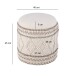 Pouf >WL7.419< mit Stauraum, in Creme, Wolle - 45x40cm (HxD)