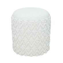 Pouf >WL7.420< mit Stauraum, in Weiß, Stoff -...