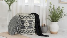 Sitzhocker >WL7.421< mit Stauraum, Grau-Creme,...