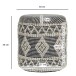 Sitzhocker >WL7.421< mit Stauraum, Grau-Creme, Stoff - 45x40cm (HxD)