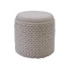 Pouf >WL7.424< mit Stauraum, in Creme, Stoff - 45x40cm (HxD)
