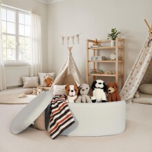 Sitzhocker >WL7.425< mit Stauraum, in Creme, Stoff...