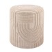 Pouf >WL7.428< mit Stauraum, Beige, Baumwollstoff - 45x40cm (HxD)