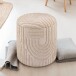 Pouf >WL7.428< mit Stauraum, Beige, Baumwollstoff - 45x40cm (HxD)