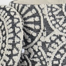 Pouf >WL7.429< mit Stauraum, in grau / creme, Stoff - 45x40cm (HxD)