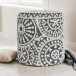 Pouf >WL7.429< mit Stauraum, in grau / creme, Stoff - 45x40cm (HxD)