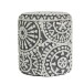 Pouf >WL7.429< mit Stauraum, in grau / creme, Stoff - 45x40cm (HxD)
