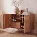 Barschrank >WL7.441< in Akazie, Massivholz - 90x78x45cm (BxHxT)