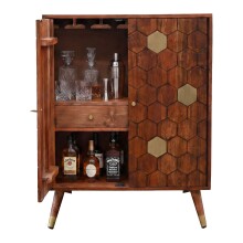 Barschrank >WL7.442< in Akazie, Massivholz &...