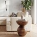 Beistelltisch >WL7.447< in Mango, Massivholz - 42x35cm (HxD)