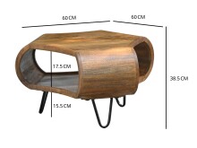 Couchtisch >WL7.449< in Mango, Massivholz - 60x39x60cm (BxHxT)