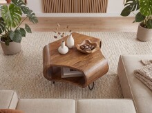 Couchtisch >WL7.449< in Mango, Massivholz - 60x39x60cm (BxHxT)