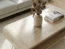 Couchtisch >WL7.451< in Mango Weiß, Massivholz - 90x55x30cm (LxBxH)